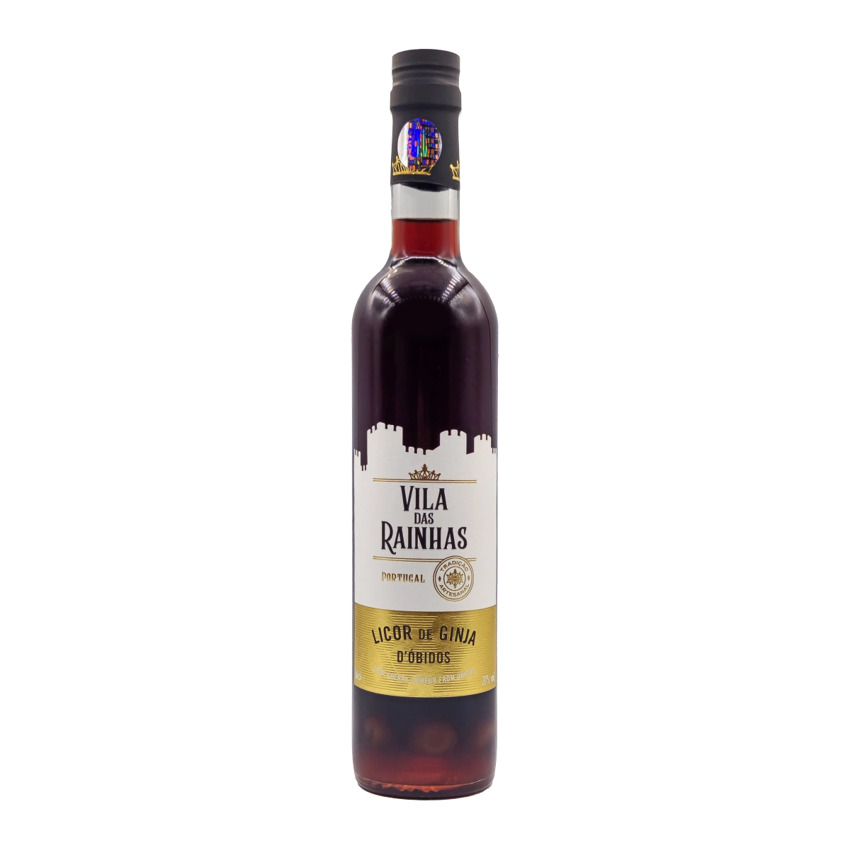 Pack Doce Sintonia - Licor de Ginja Vila das Rainhas 50cl + copos chocolate