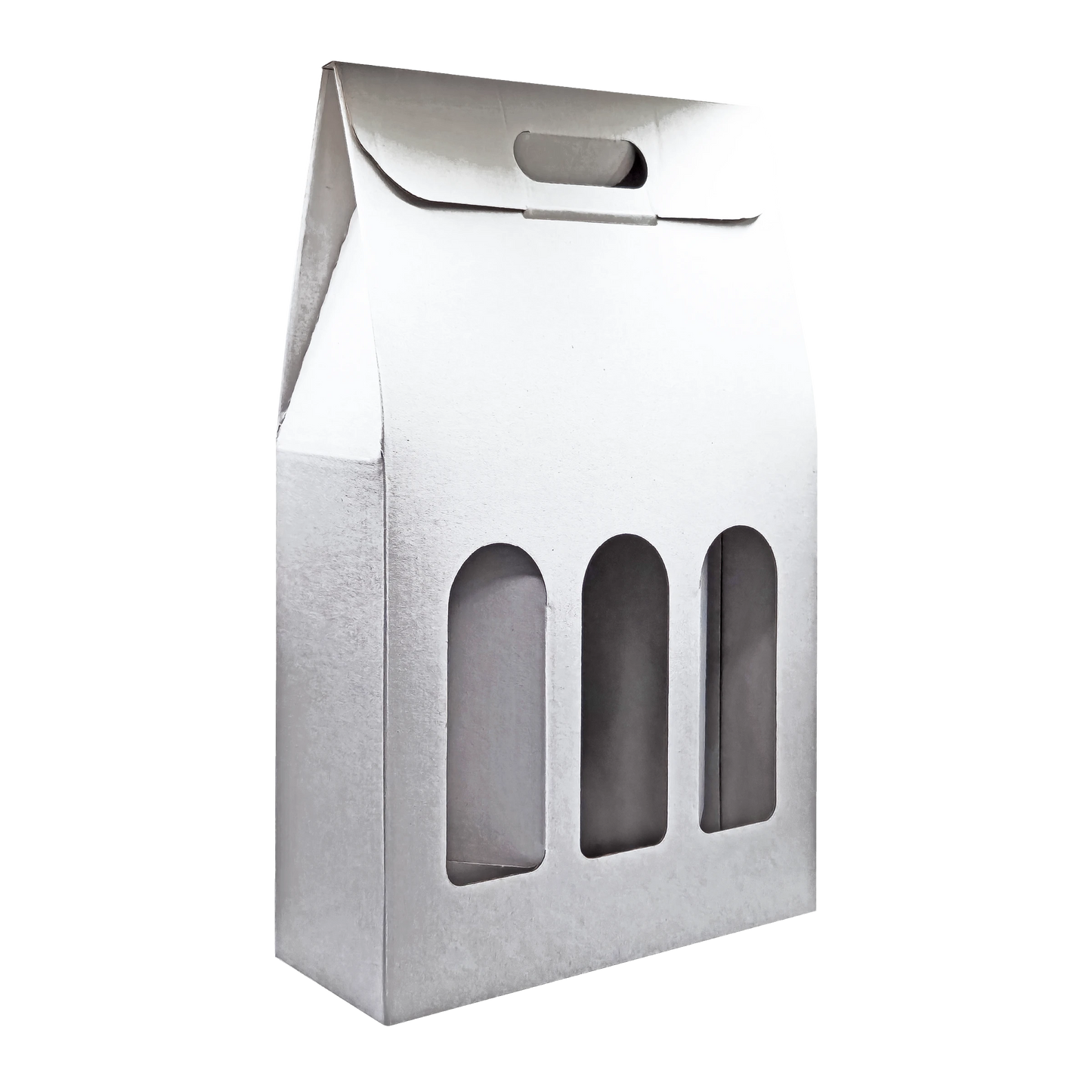 Caixa de Cartão com janela e pega - 3 Garrafas